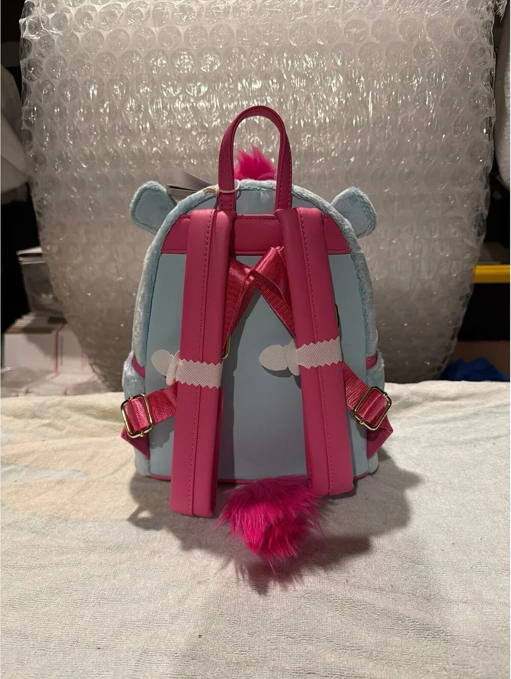 Loungefly Minions Fluffy Unicorn Exclusive Costume Plush Mini Backpack NWT